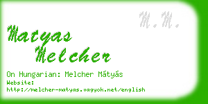 matyas melcher business card